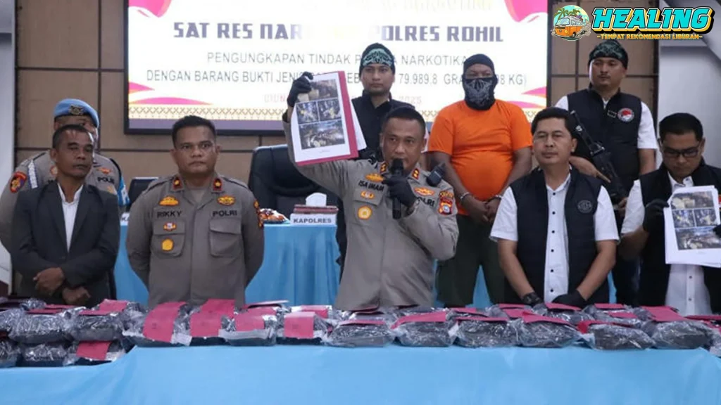 Bravo! 22 Personel Polres Rohil Penuh Sabu 79,9 Kg!