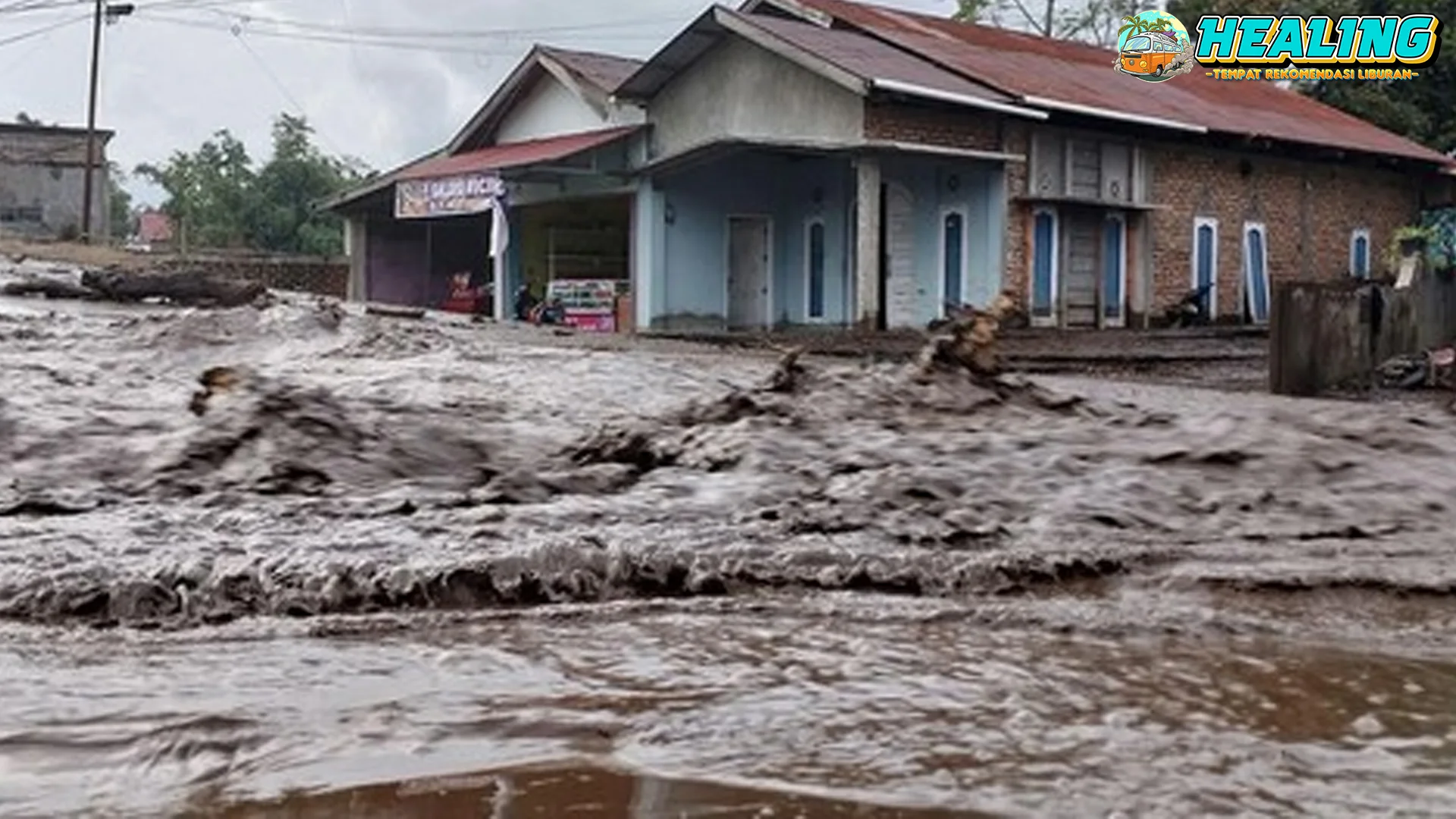 Banjir Bandang Terjang Agam! 2 Rumah Rusak!