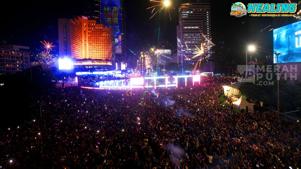 Tahun Baru 2026: Bundaran HI Jadi Lautan Manusia! Meriah!
