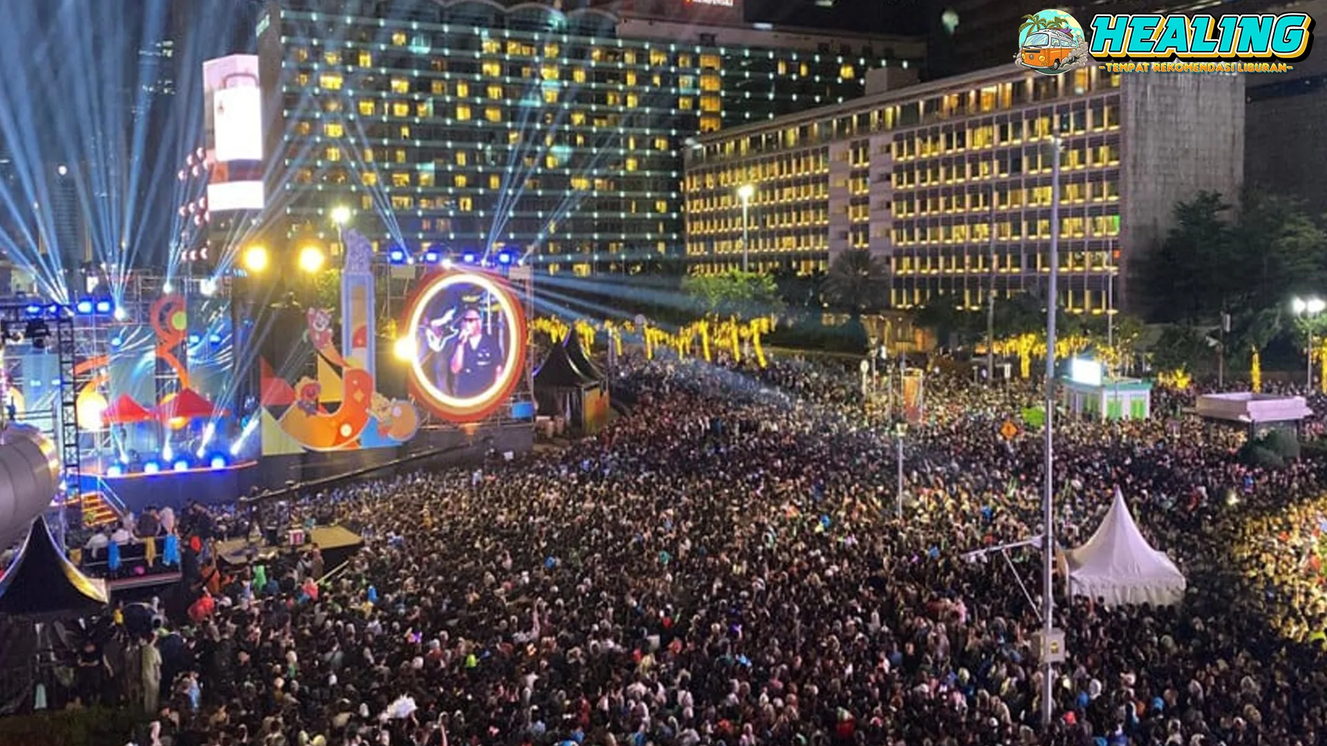 Tahun Baru 2026: Bundaran HI Jadi Lautan Manusia! Meriah!