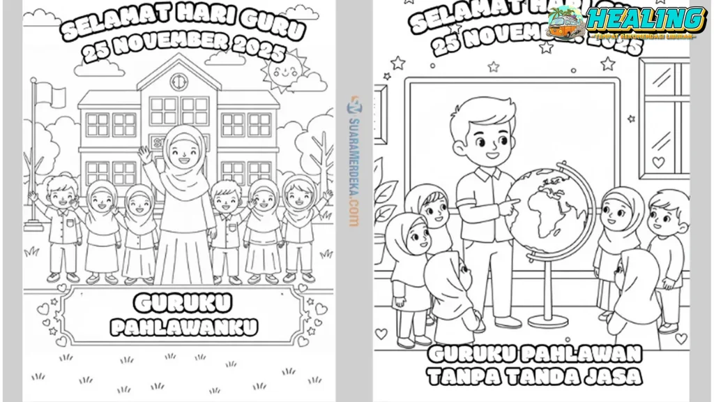 Hari Guru 2026: 10 Lembar Mewarnai Gratis untuk Anak!