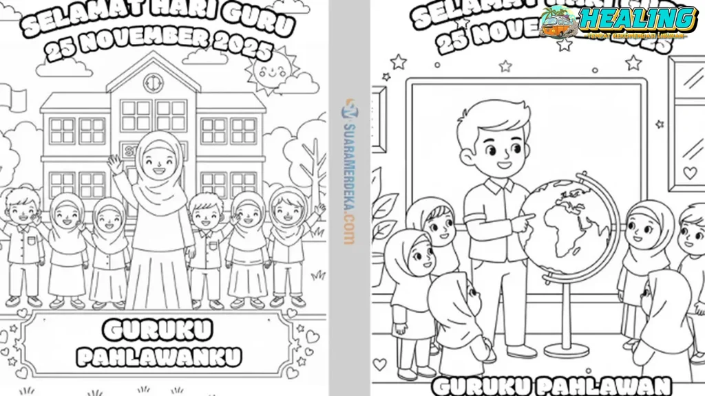 Hari Guru 2026: Lembar Mewarnai Gratis untuk Anak